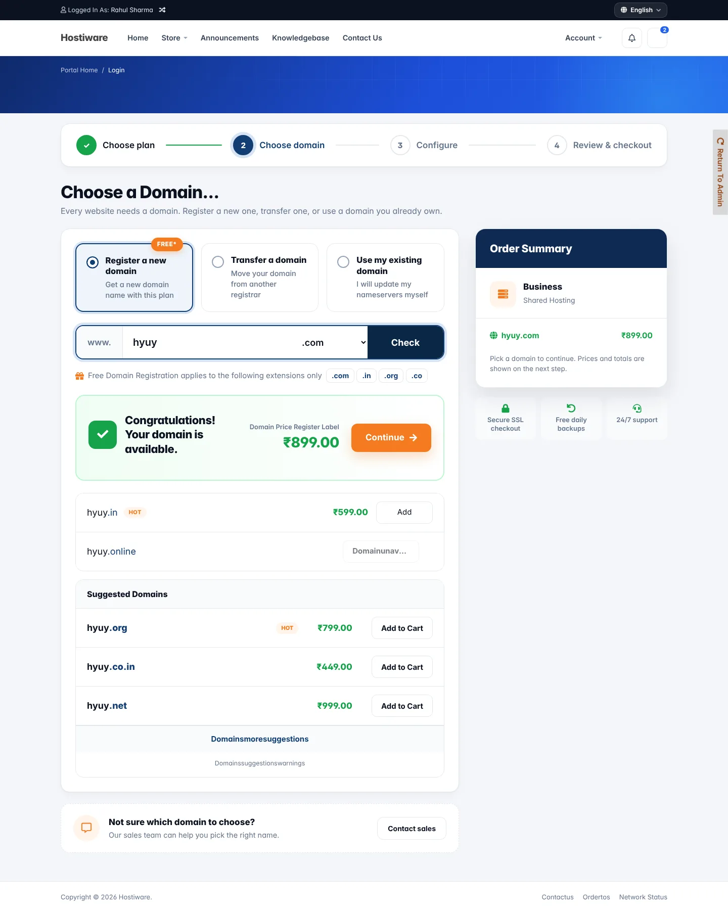 Harvest - Fully Responsive WHMCS Client Area Template — screenshot 6