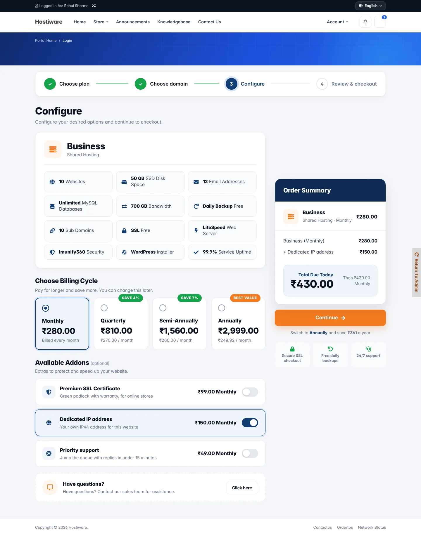 Harvest - Fully Responsive WHMCS Client Area Template — screenshot 8