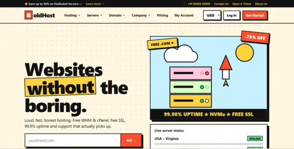 Boldhost - Hosting WordPress & WHMCS Theme