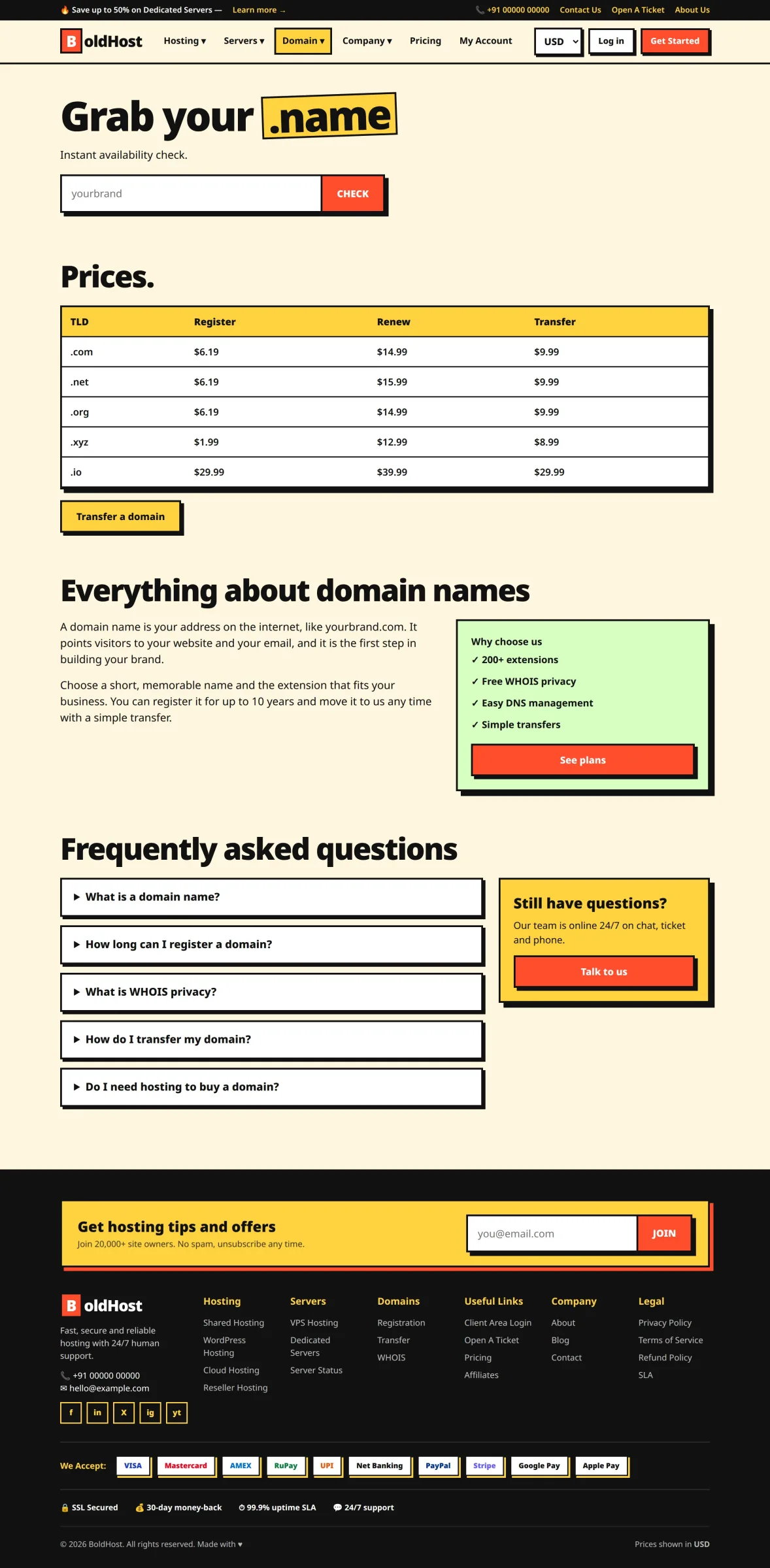 Boldhost - Hosting WordPress & WHMCS Theme — screenshot 4