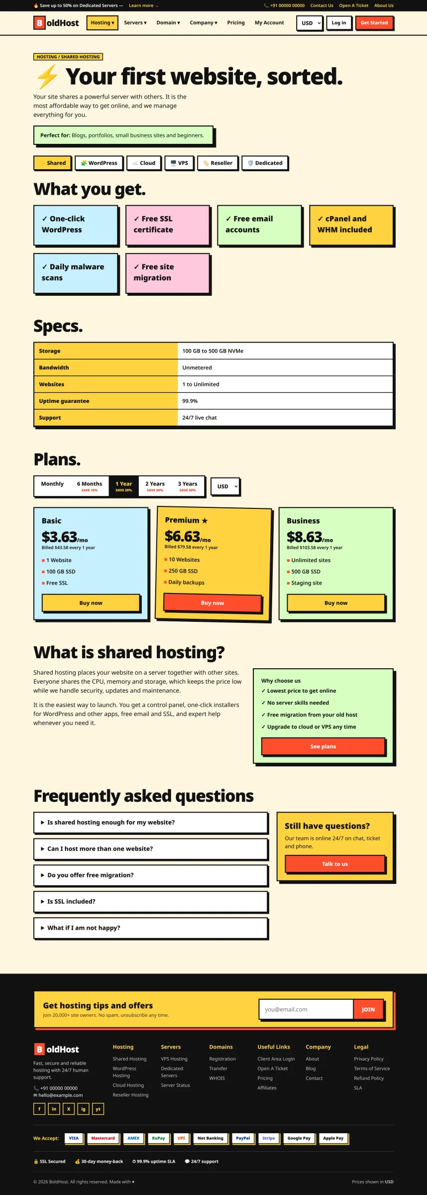 Boldhost - Hosting WordPress & WHMCS Theme — screenshot 5