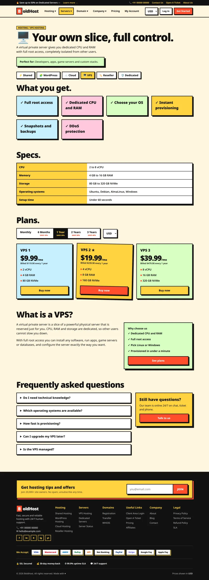 Boldhost - Hosting WordPress & WHMCS Theme — screenshot 3